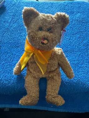 Ty Beanie Baby M.C. Beanie V Mastercard Exclusive Brown Bear Plush